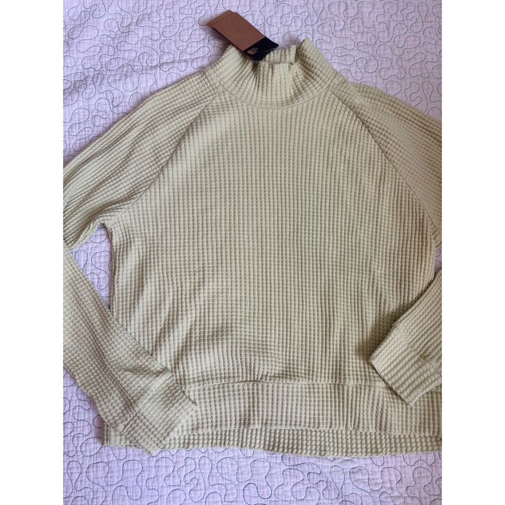 The North Face Womens Waffle Knit Mock Neck Sweater Nettle Size‎ Medium